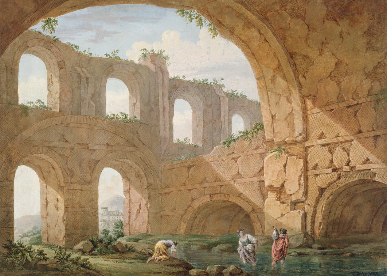 Hadrians Villa, nahe Tivoli von Charles Louis Clerisseau