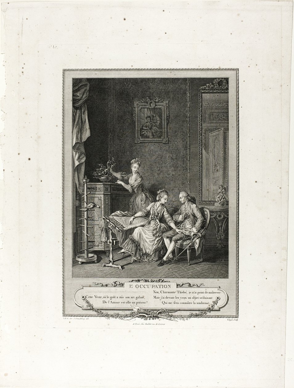 Die Besetzung, aus Monument du Costume Physique et Moral de la fin du Dix-huitième siècle von Charles Louis Lingée
