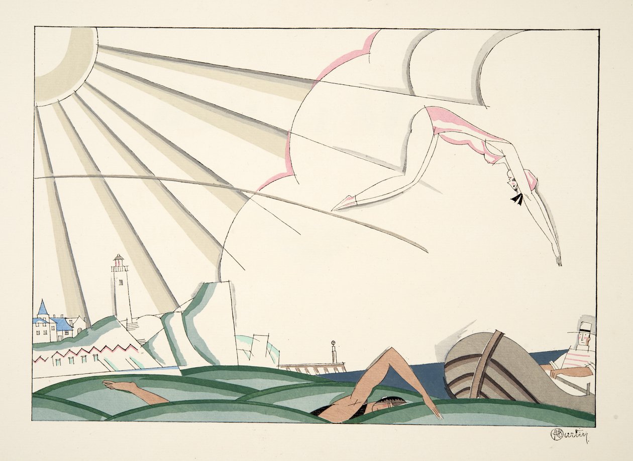 Bain de Mer, aus Sports & Divertissements, veröffentlicht 1914 von Charles Martin