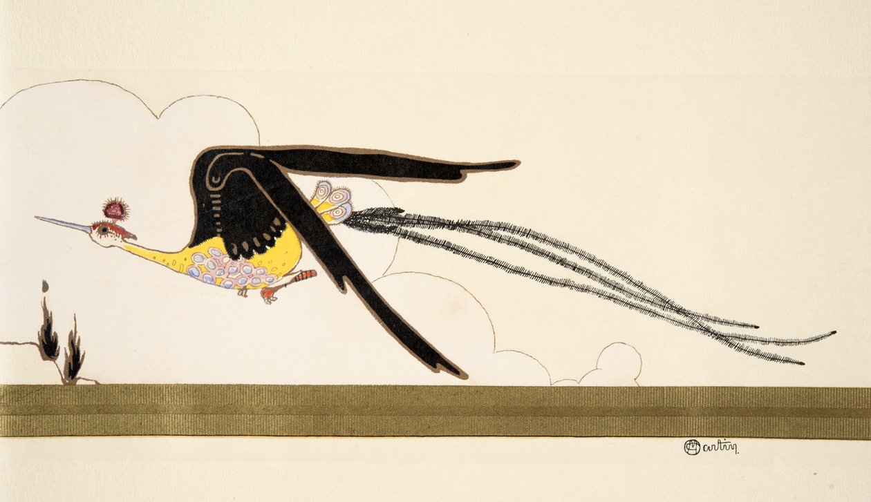 Paradiesvogel, aus La Mode en mil neuf cent douze, veröffentlicht 1912 von Charles Martin
