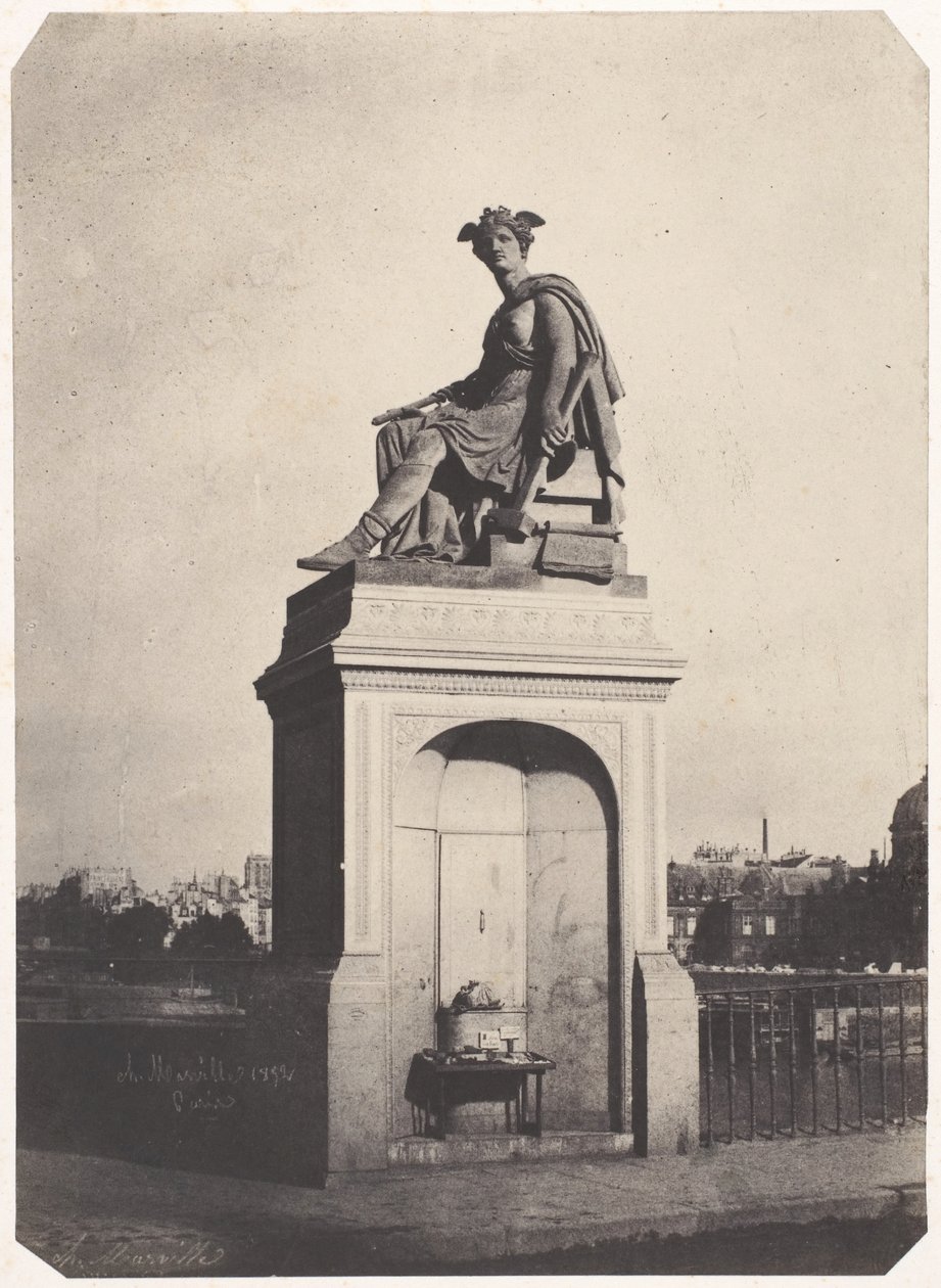 [Allegorische Skulptur der Industrie, Pont du Carrousel] von Charles Marville
