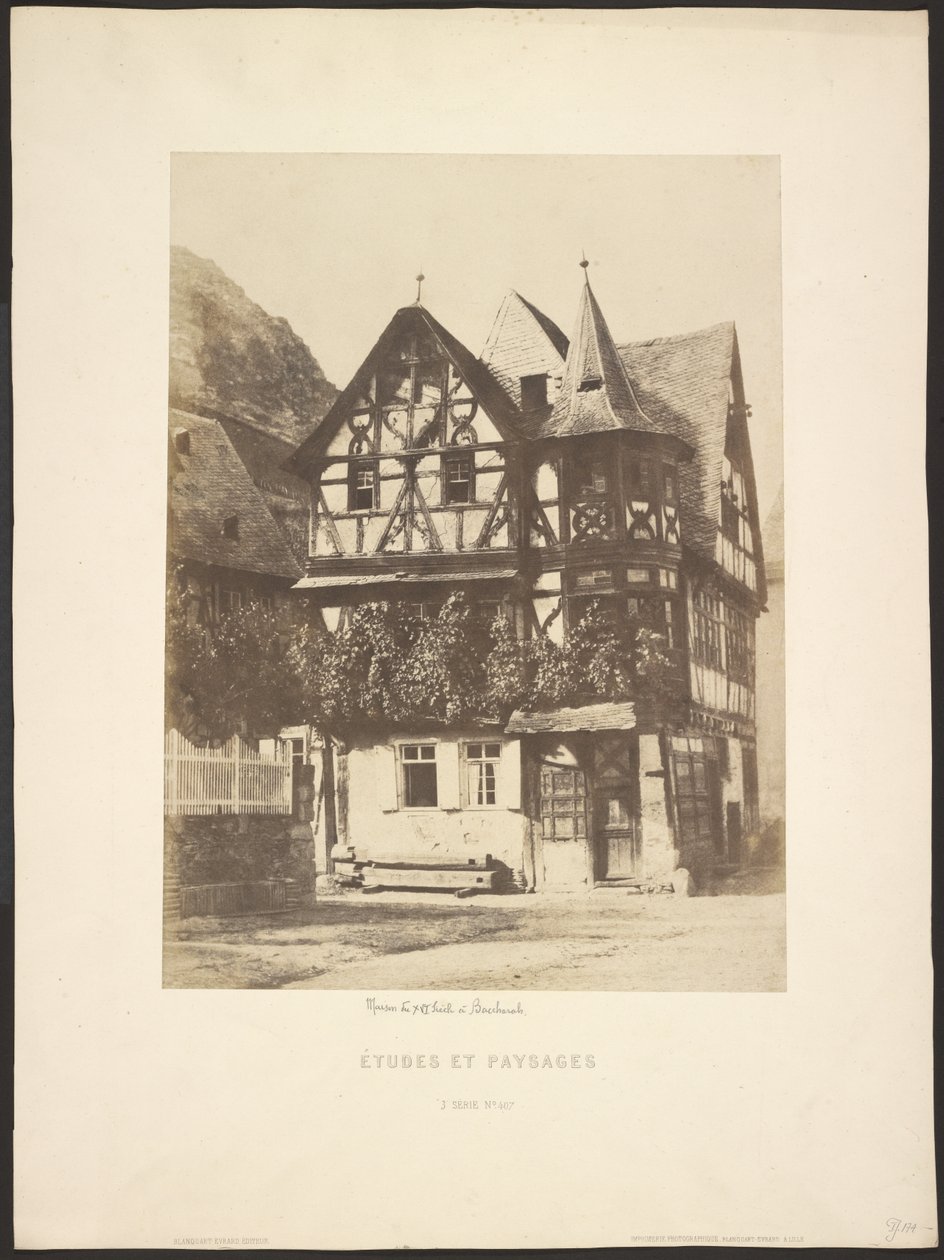 Études et Paysages: Haus aus dem 16. Jahrhundert, in Baccharah von Charles Marville