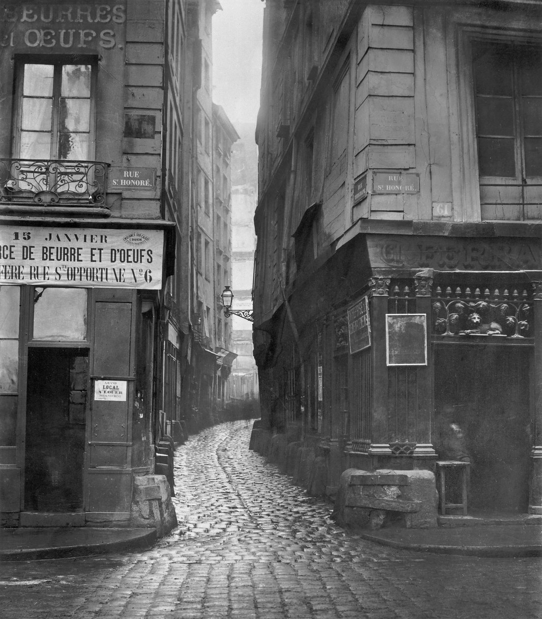 Rue Tirechape, von der Rue St. Honore, Paris, 1858-78 von Charles Marville