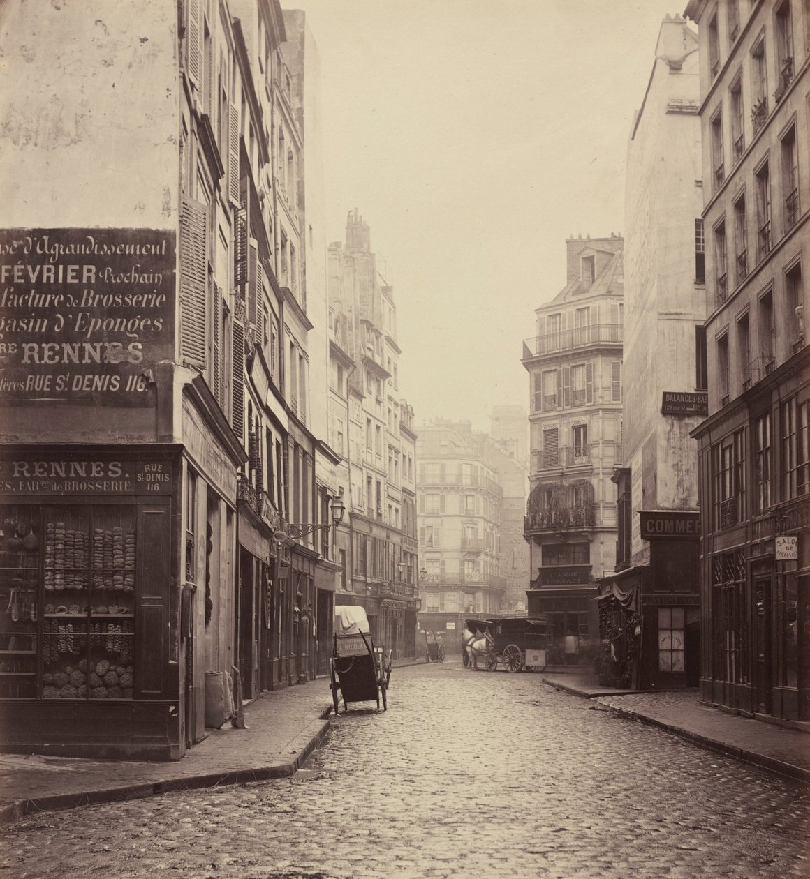 Rue des Lombards, von der rue des Lavandières Sainte-Opportune von Charles Marville