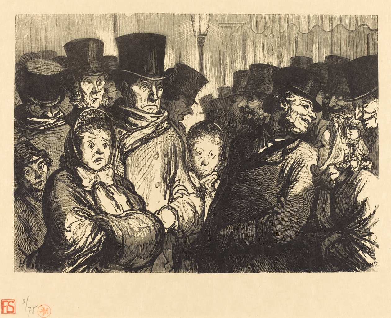 Boulevard du Temple um Mitternacht von Charles Maurand after Honoré Daumier