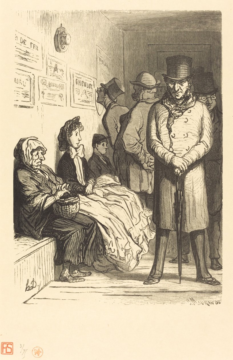 Ein Omnibus-Wartezimmer von Charles Maurand after Honoré Daumier