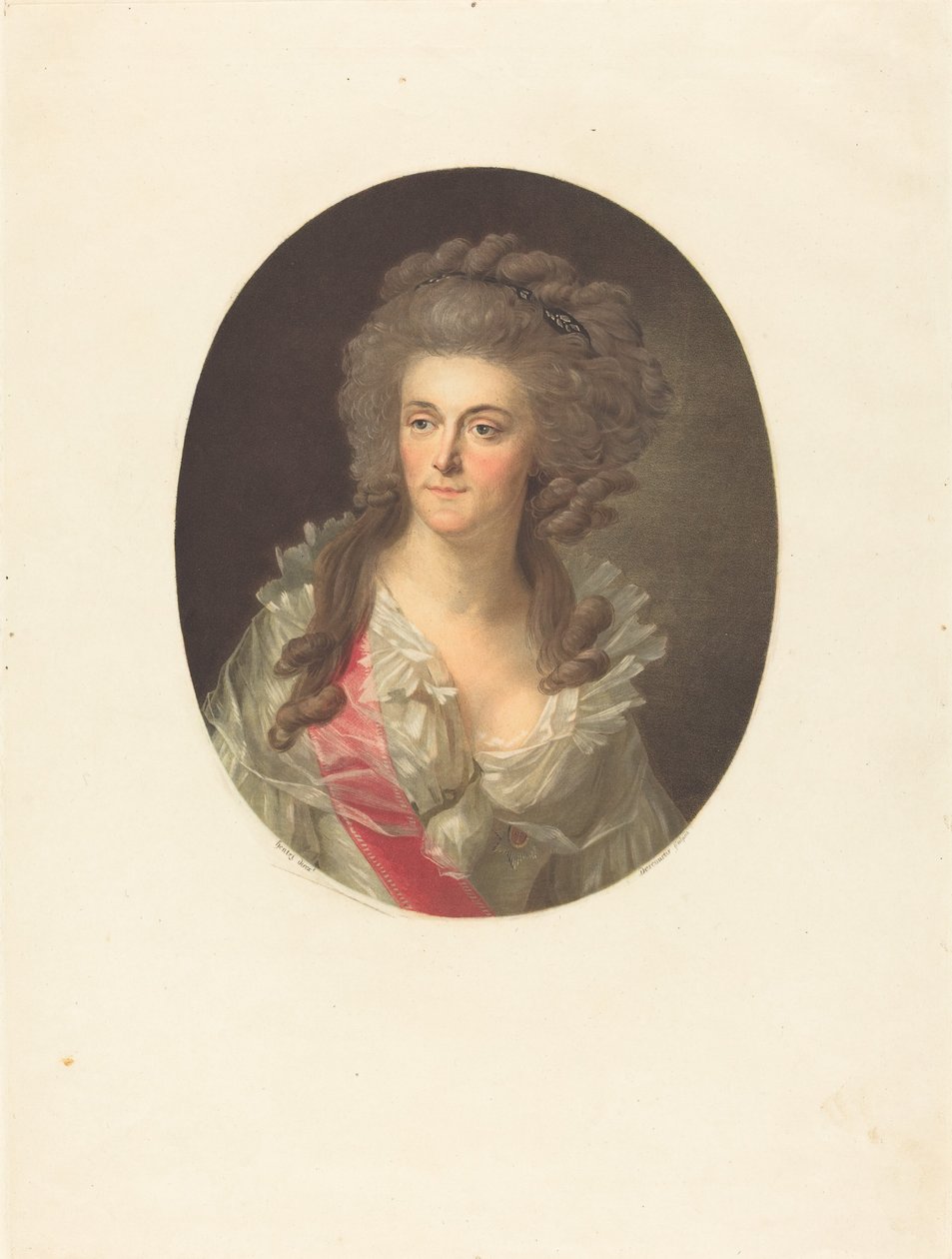 Frederica Sophia Wilhelmina von Preußen, Prinzessin von Oranien-Nassau von Charles Melchior Descourtis after Friedrich Tischbein