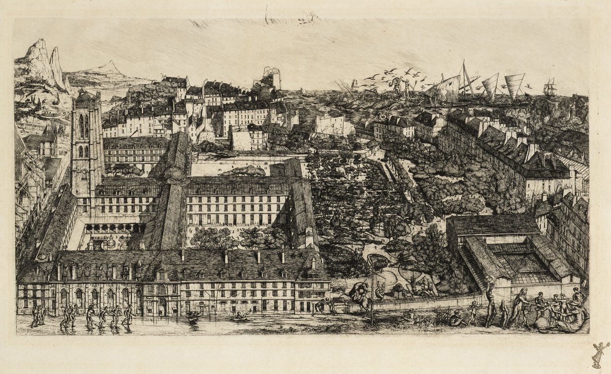 Collège Henri IV (Lycée Napoléon) von Charles Meryon