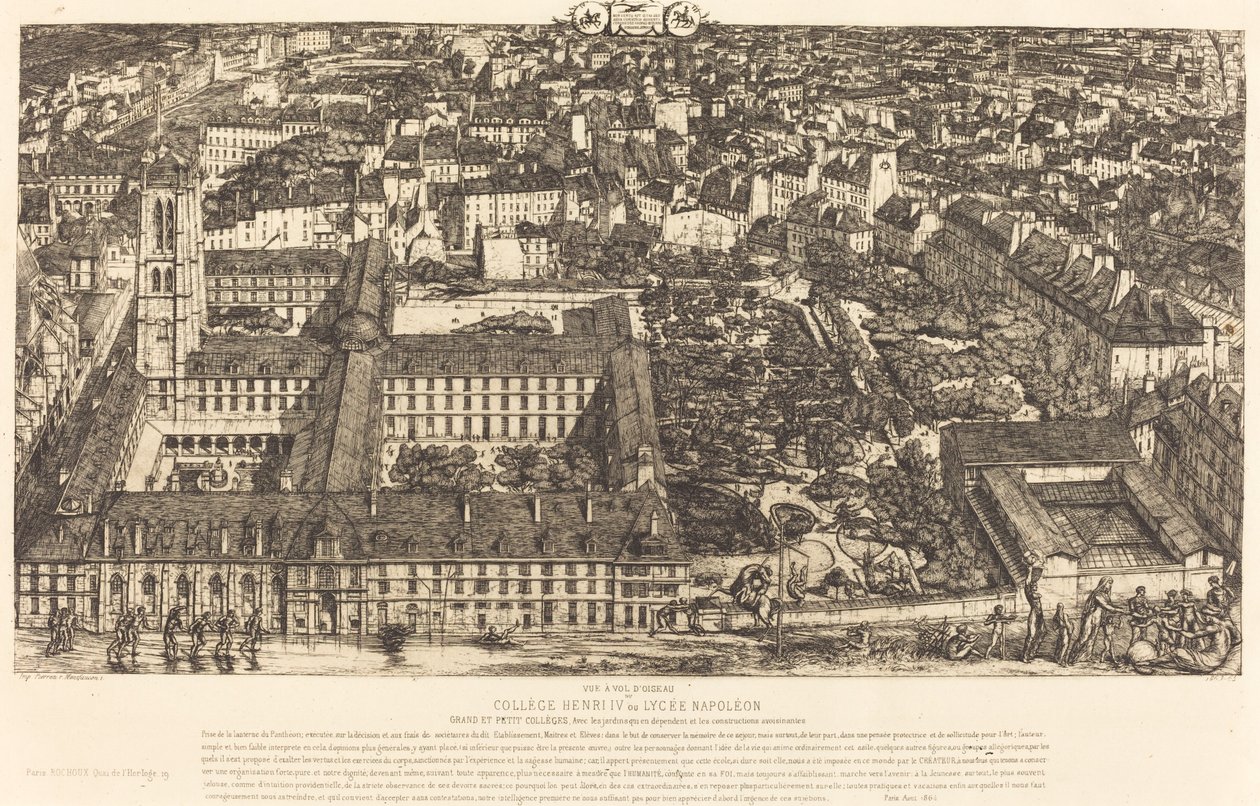 Collège Henri IV, Paris, oder Lycée Napoléon von Charles Meryon