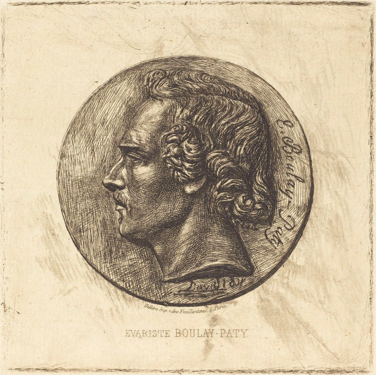 Evariste Boulay-Paty; Ein Dichter (nach einer Bronze von David d