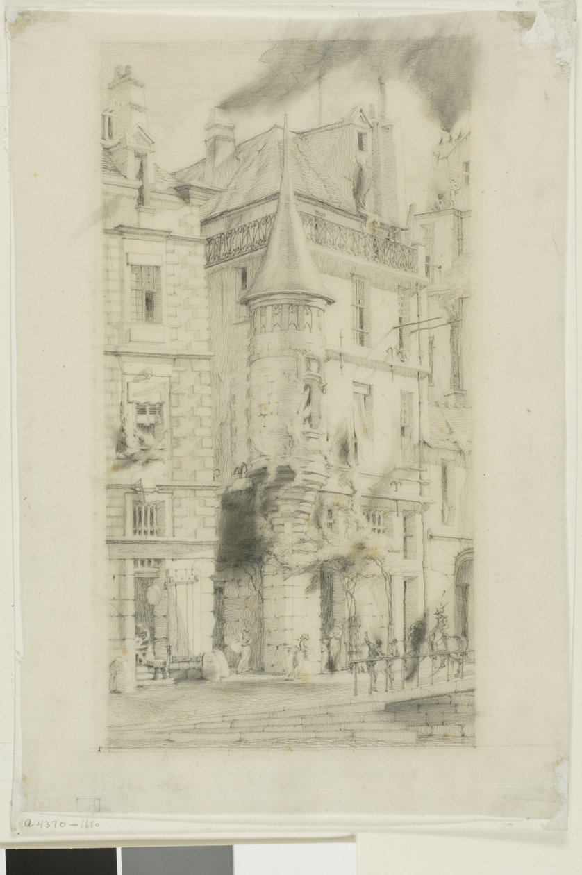 Haus mit einem Turm, rue de la Tixeranderie, Paris von Charles Meryon