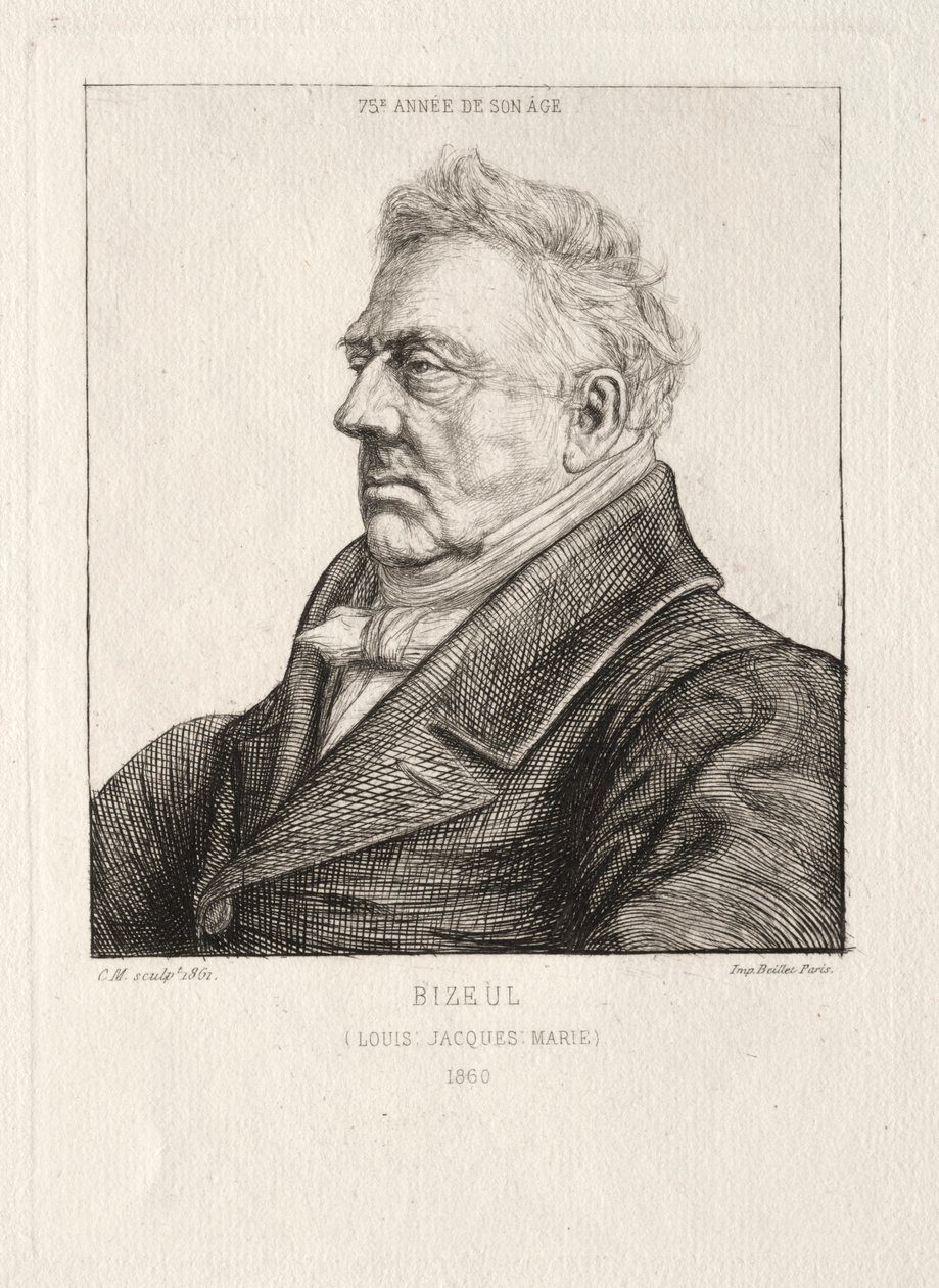 L. J. Marie Bizeul, ein bretonischer Archäologe, 1860-1861 von Charles Meryon