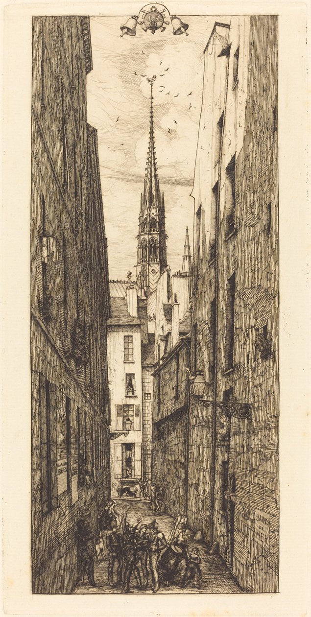 La Rue des Chantres, Paris von Charles Meryon