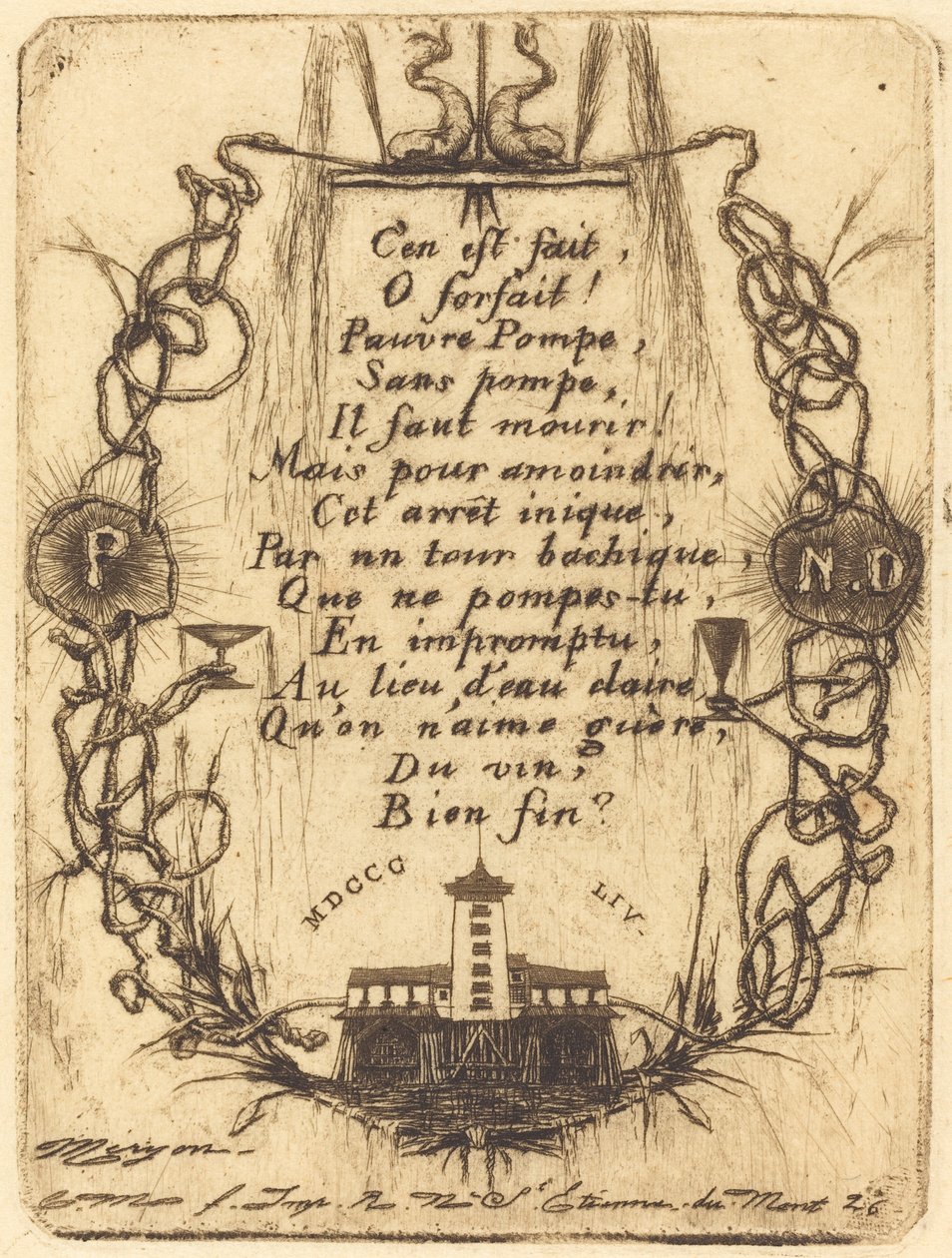 Die kleine Pumpe, Paris von Charles Meryon