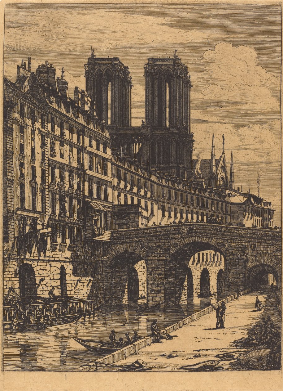 Le Petit Pont, Paris von Charles Meryon