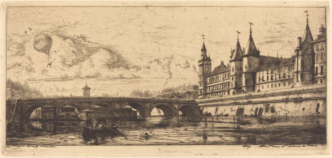 Le Pont-au-Change, Paris von Charles Meryon