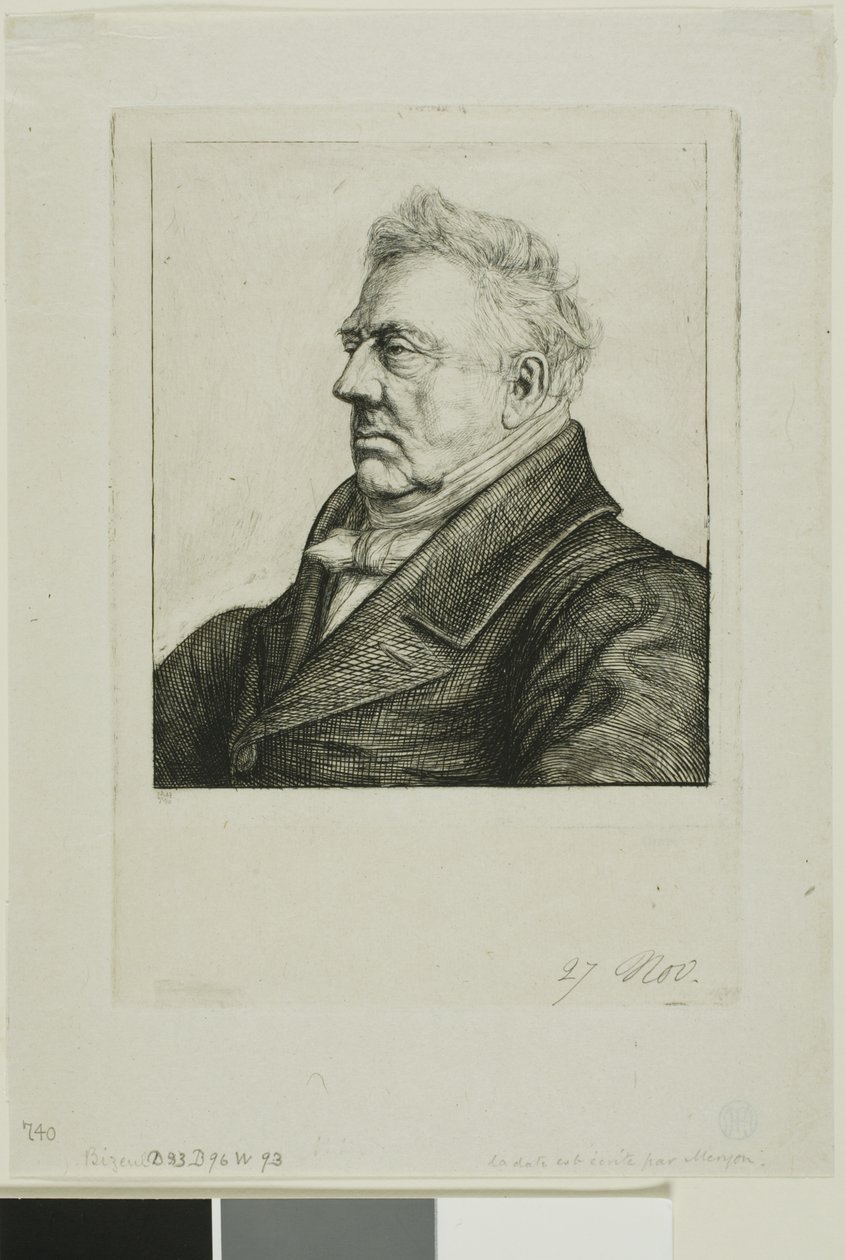 Porträt von Louis Jacques Marie Bizeul, dem bretonischen Archäologen von Charles Meryon