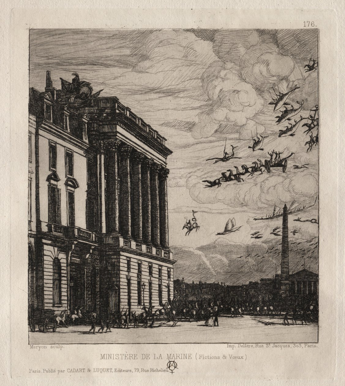 Das Admiralität, Paris, 1865 von Charles Meryon