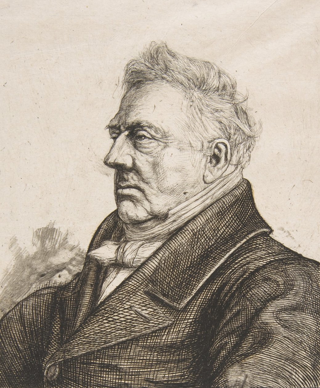 Der bretonische Archäologe Louis Jacques Marie Bizeul, nach einem Foto von Charles Meryon