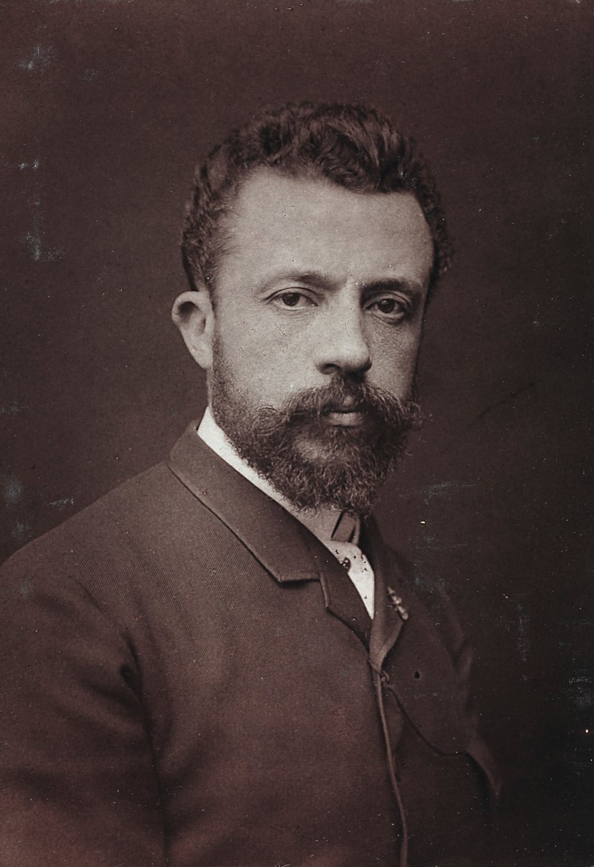 Album Artistique et Biographique, 5me année, Salon 1885; Porträt des belgischen Malers Évariste Carpentier (1845-1922) von Charles Michelez