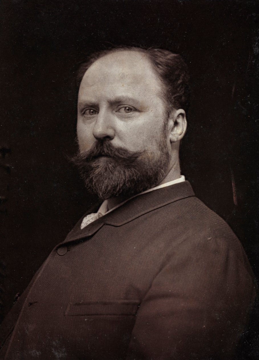 Album Artistique et Biographique, 5. Jahrgang, Salon 1885; Porträt des französischen Malers Paul Louis Narcisse Grolleron (1848-1901) von Charles Michelez