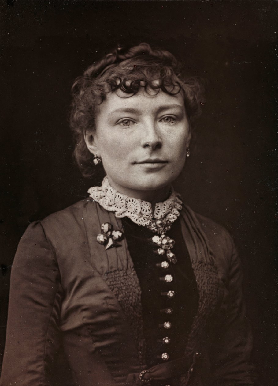 Album Artistique et Biographique, 5. Jahrgang, Salon 1885; Porträt der französischen Malerin Virginie Elodie Marie Thérèse Demont-Breton (1859-1935) von Charles Michelez