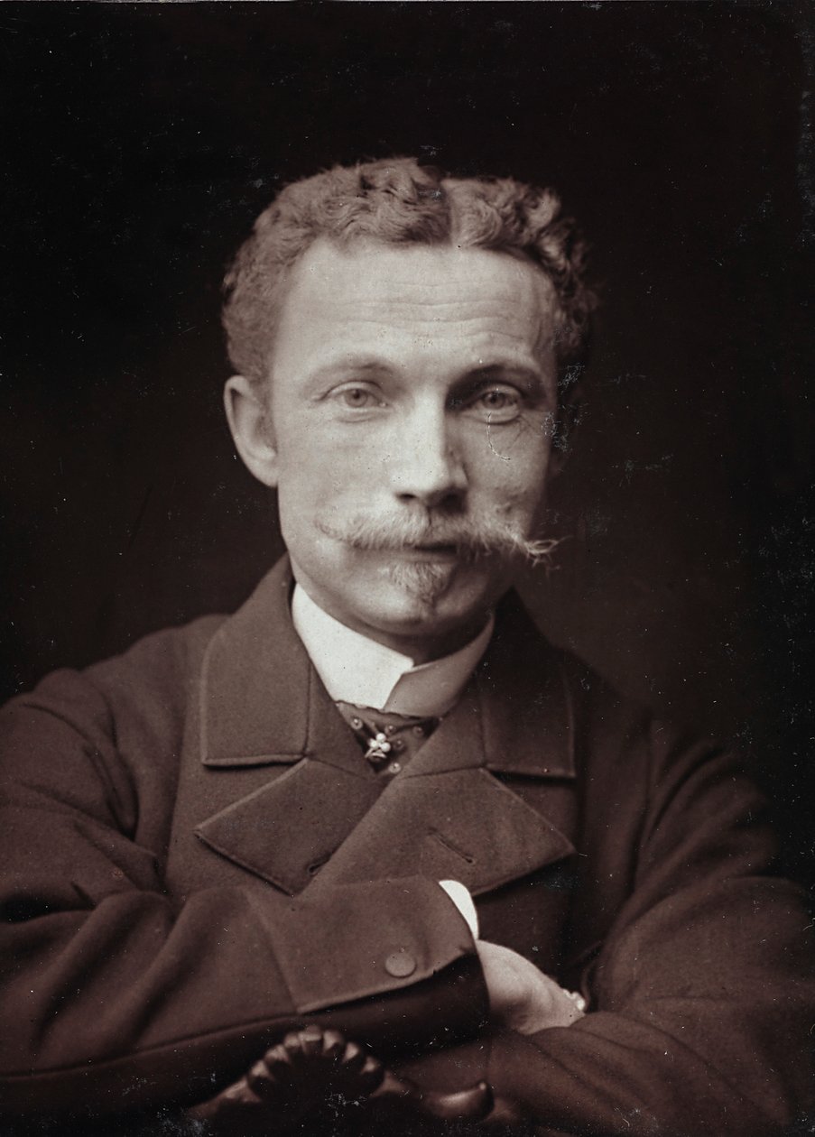 Album Artistique et Biographique, 5. Jahrgang, Salon 1885; Porträt des Malers Raoul de Pibrac (1852-1937) von Charles Michelez