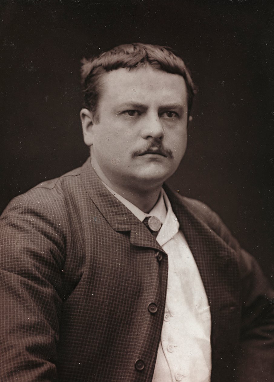 Album Artistique et Biographique, 6. Jahrgang, Salon 1885; Porträt des französischen Malers Royer Lionel (1852-1926) von Charles Michelez