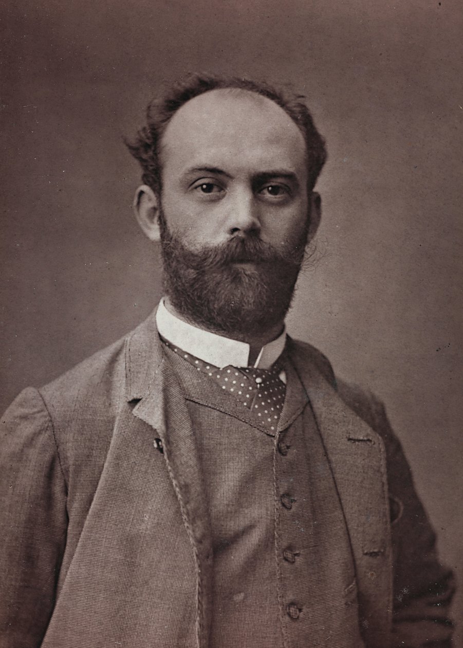 Album Artistique et Biographique, 6. Jahrgang, Salon 1885; Porträt des französischen Malers Ernest Bordes (1852-1914) von Charles Michelez