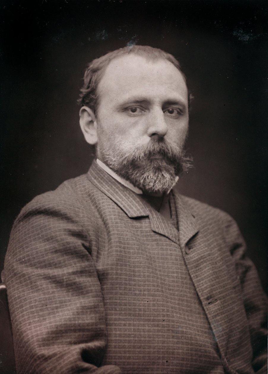 Album Artistique et Biographique, 6. Jahrgang, Salon 1885; Porträt des Malers Edouard Jean Dambourgez (1844-1931) von Charles Michelez