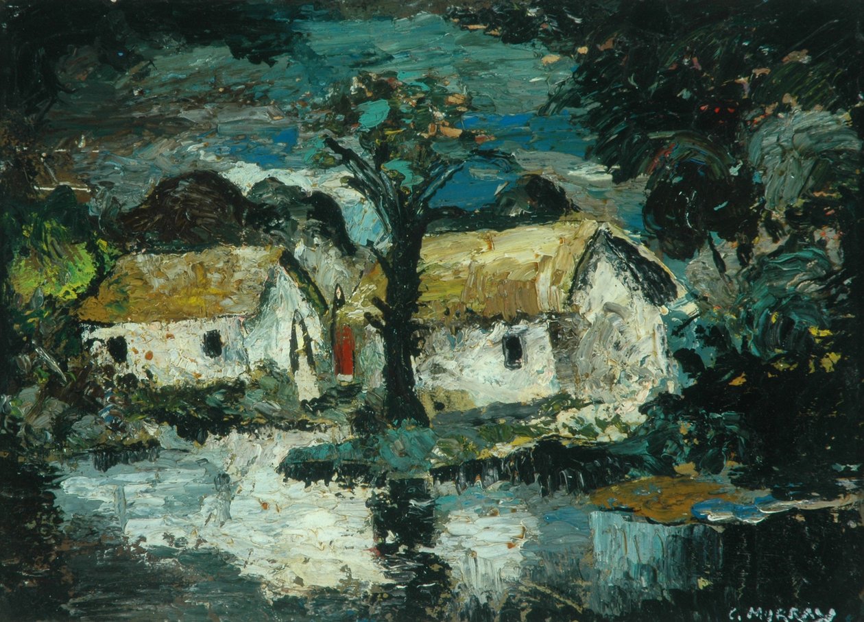 Hütte mit Bach von Charles Murray