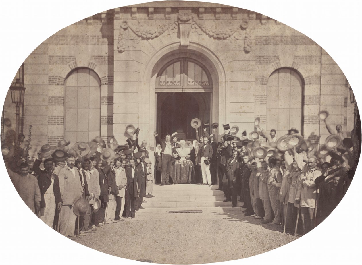 Kaiserliches Asyl von Vincennes: der 15. August, der Gruß an den Kaiser, 1859 von Charles Nègre