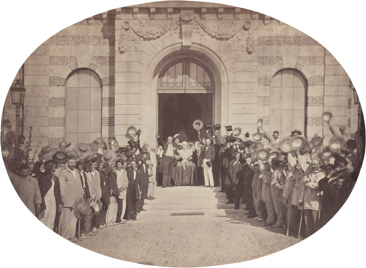 Asile Impérial de Vincennes: der 15. August, der Gruß an den Kaiser, 1859 von Charles Nègre