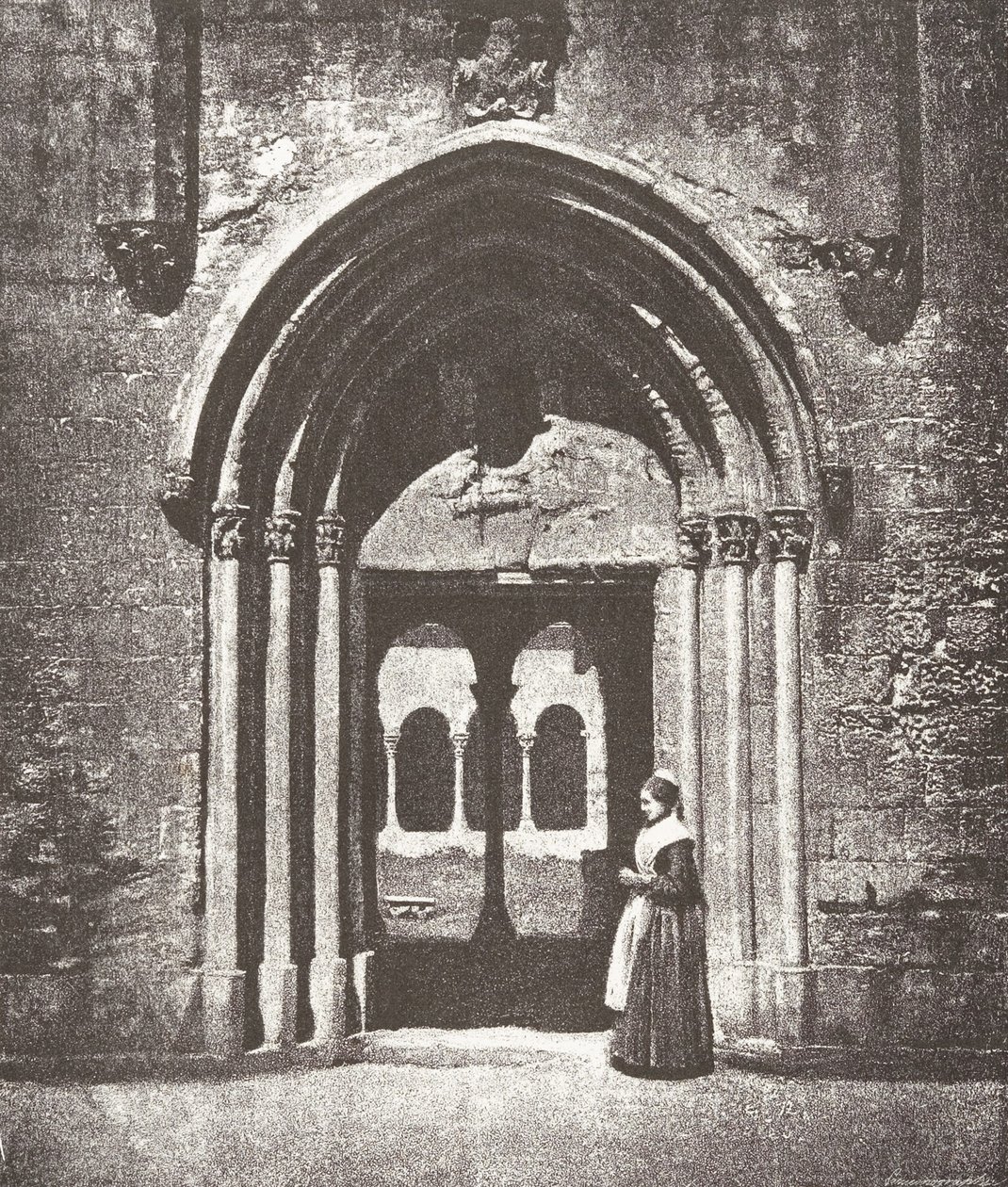 Portail Saint-Trophime, Eingang des Kreuzgangs, Arles, Metropolitankirche Saint-Trophime, 1852 von Charles Nègre