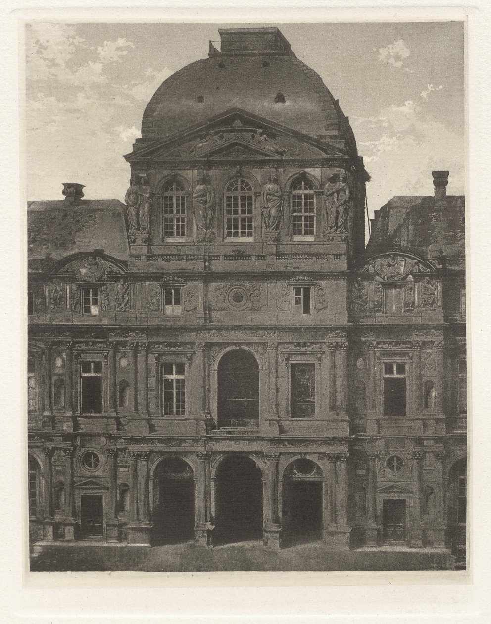 Tafel VII – Der Louvre, Pavillon der Uhr von Charles Nègre, André Jammes