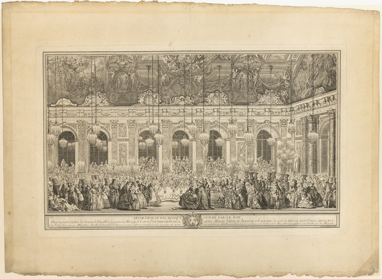 Dekoration für einen Maskenball des Königs von Charles Nicolas Cochin I