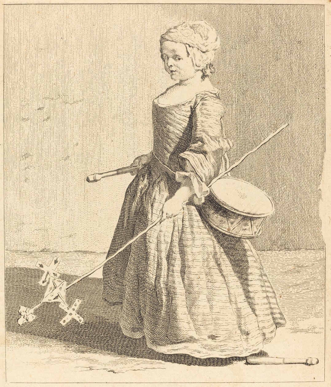 Der junge Soldat von Charles Nicolas Cochin I after Jean Siméon Chardin