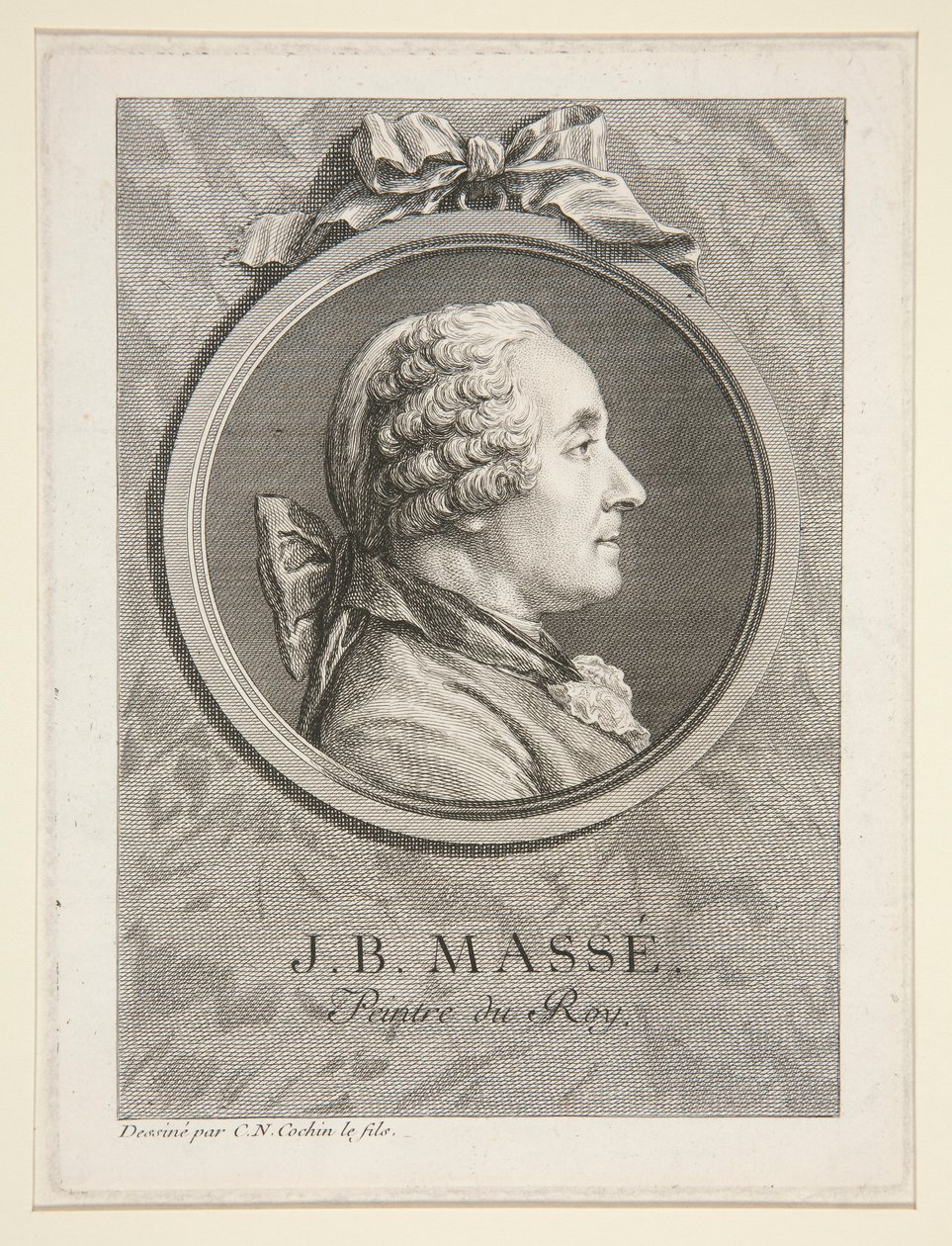 Porträt von Jean-Baptiste Masse von Charles Nicolas Cochin the younger