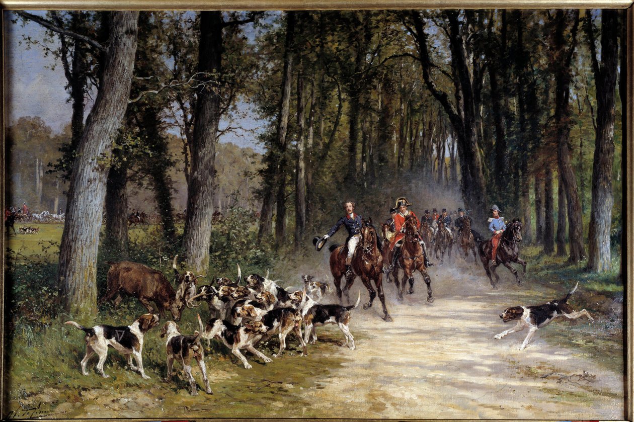 Der jagende Herzog von Orleans rannte zum Hain von Sylvie von Charles Oliver de Penne