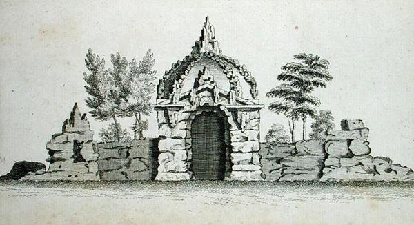 Eine Grotte, aus 