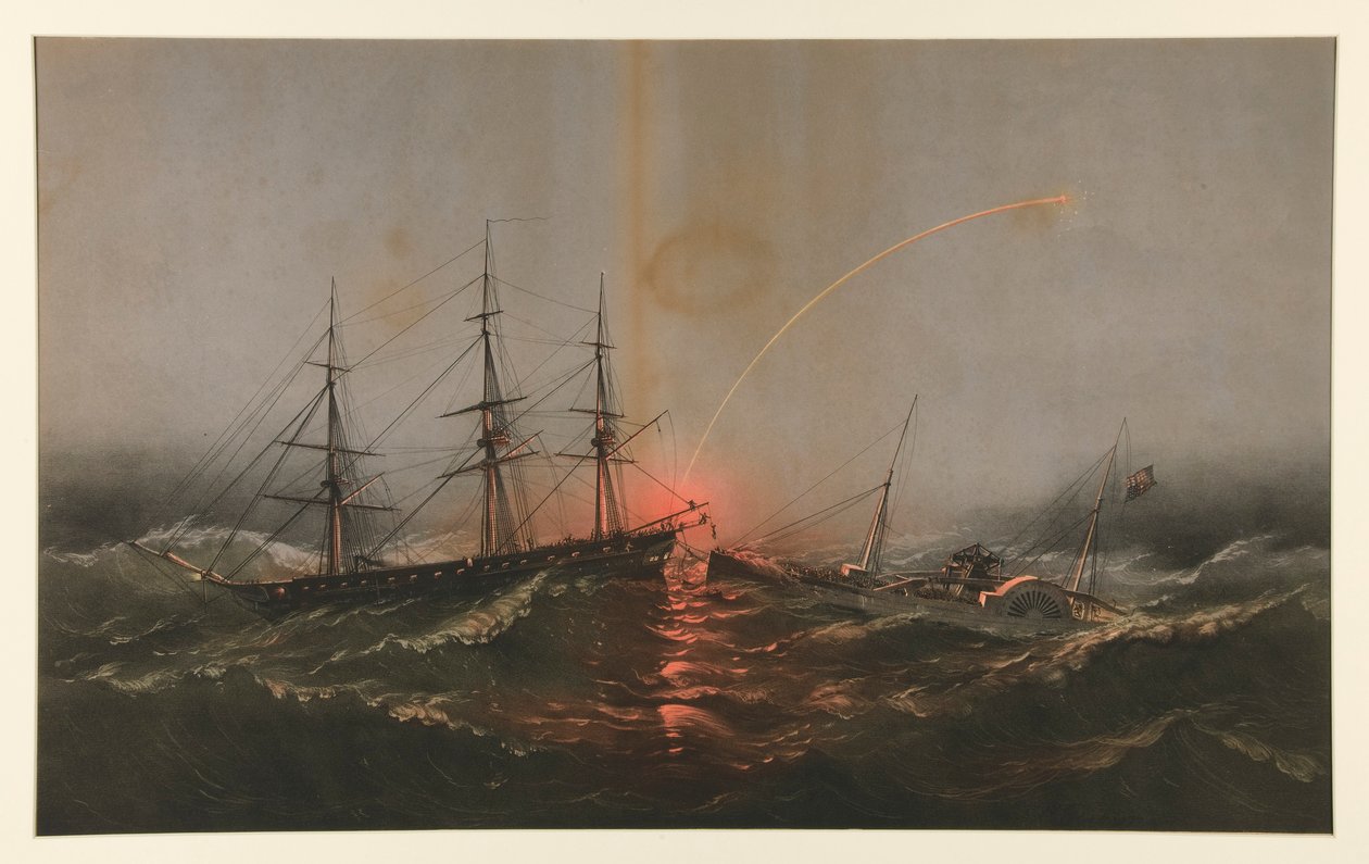 Die US-Fregatte Sabine rettet ein Bataillon US-Marines vom Transporter Governor von Charles Parsons