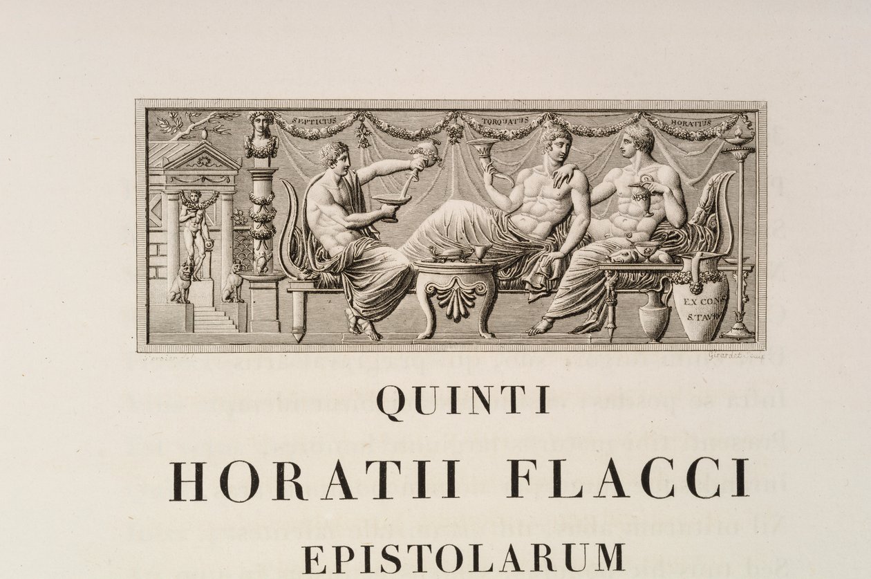 Seite aus Quintus Horatius Flaccus von Charles Percier