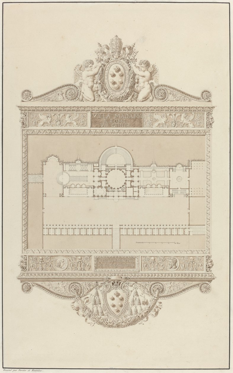 Villa Madama in Rom von Charles Percier and Pierre François Léonard Fontaine
