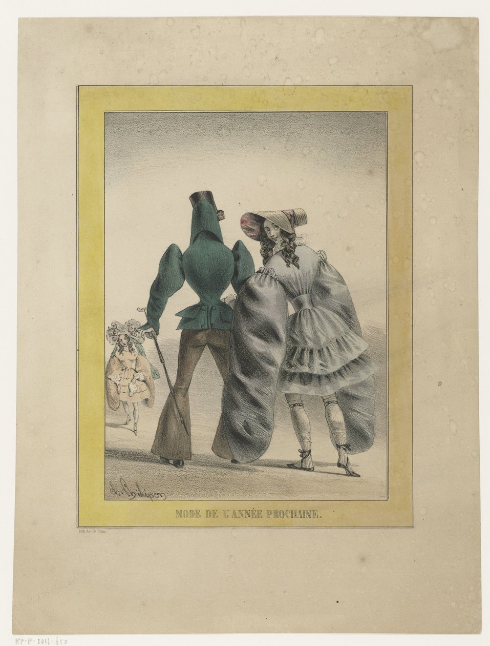 Mann und Frau in futuristischer Mode von Charles Philipon