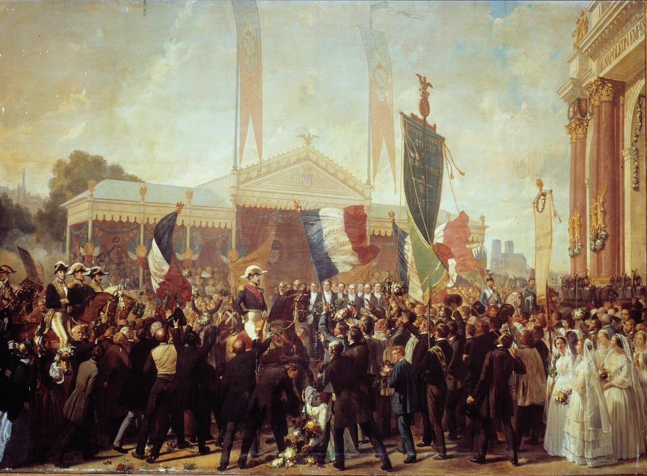Triumphaler Einzug von Prinzpräsident Louis Napoleon Bonaparte in Paris am 17. Oktober von Charles Philippe Lariviere