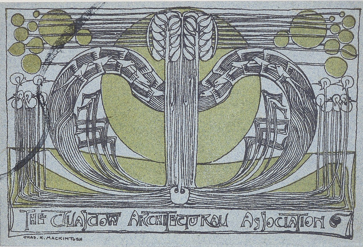 Conversazione-Programm für die Glasgow Architectural Association, 1894 von Charles Rennie Mackintosh