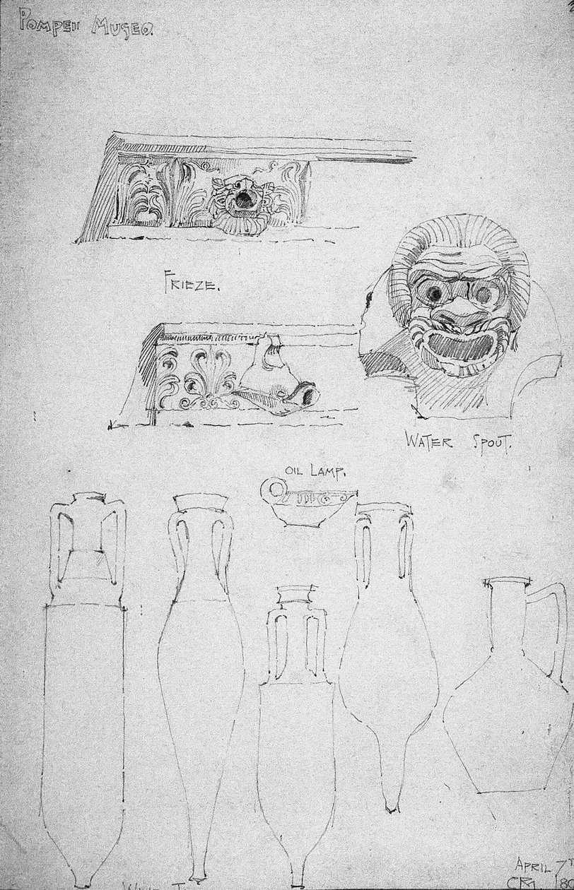 Pompeji Museo, 1890 [1891] von Charles Rennie Mackintosh