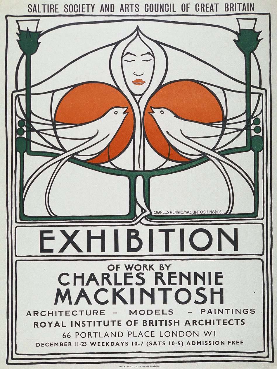 Poster: The Scottish Musical Review, 1953 Reproduktion nach dem Original von 1896 von Charles Rennie Mackintosh