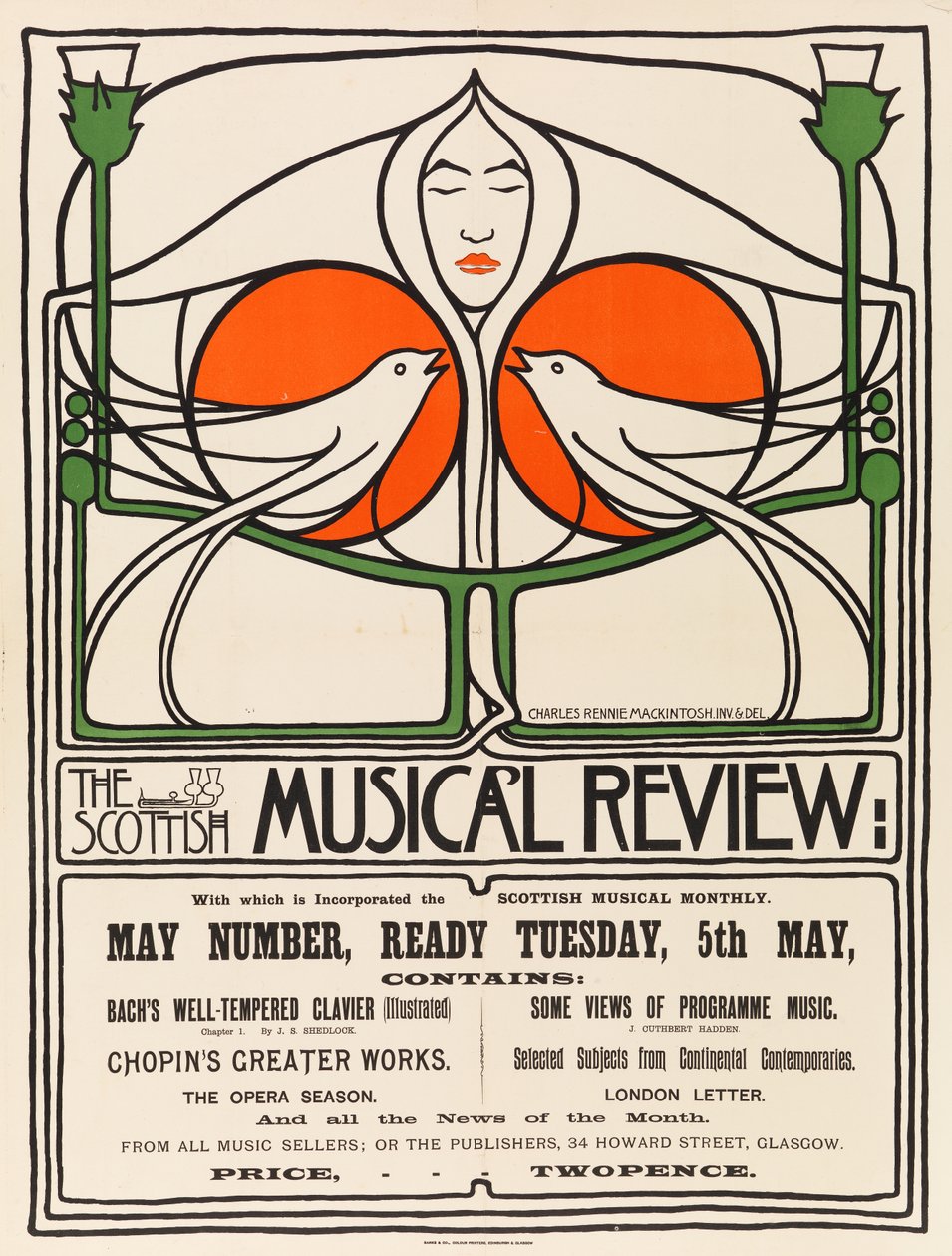 Schottische Musikrezension von Charles Rennie Mackintosh