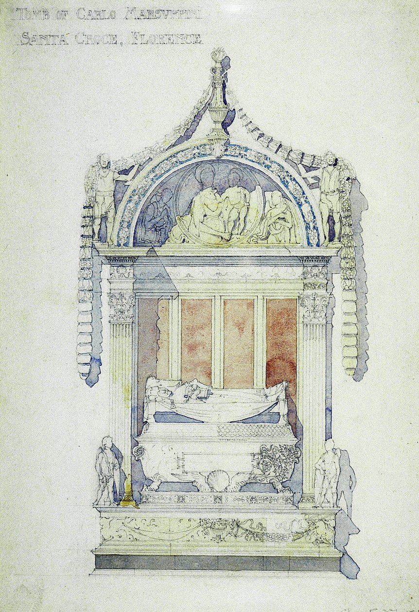Grab von Carlo Marsuppini, Santa Croce, Florenz, 1891 von Charles Rennie Mackintosh